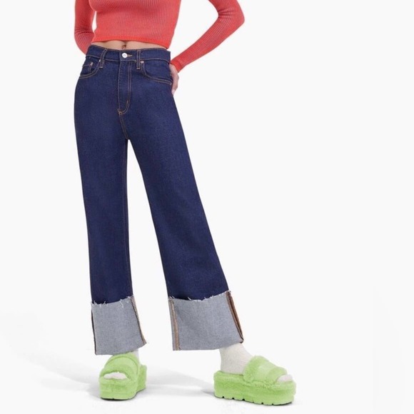 ❌SOLD❌NIB UGG Fluffita 9 40 Parakeet Green Clear Slide Slipper Platform Sandals - Picture 12 of 12